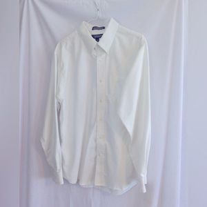 Men’s  Croft & Barrow White Wrinkle Resistant Oxford Button Up 171/2 36